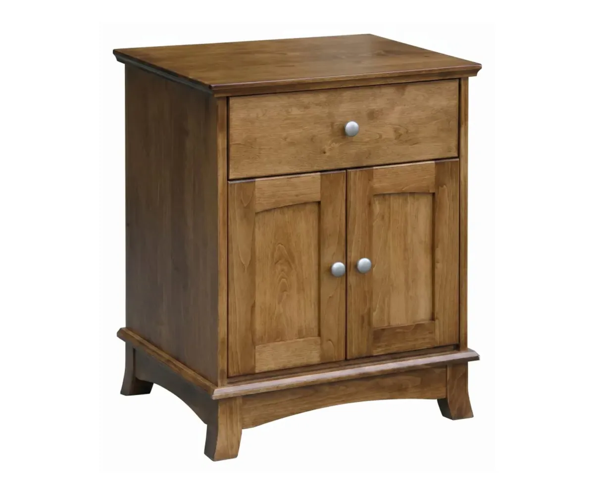 Crescent Nightstand w/1 Drawer & 2 Doors