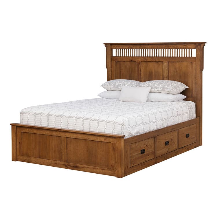 Deluxe Mission 6-Drawer Bed