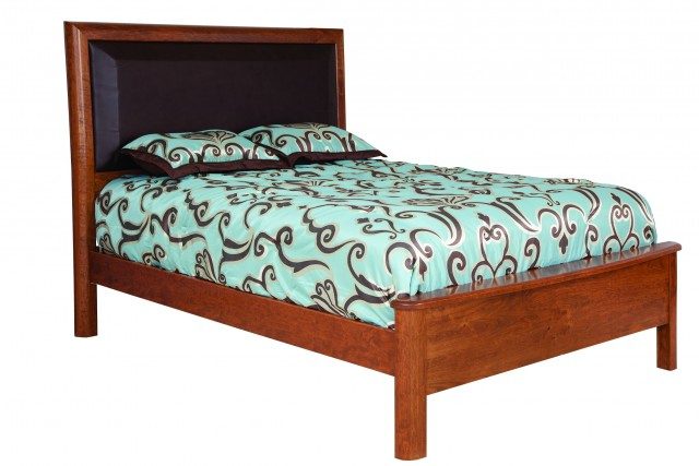 Meridean Leather Panel Bed