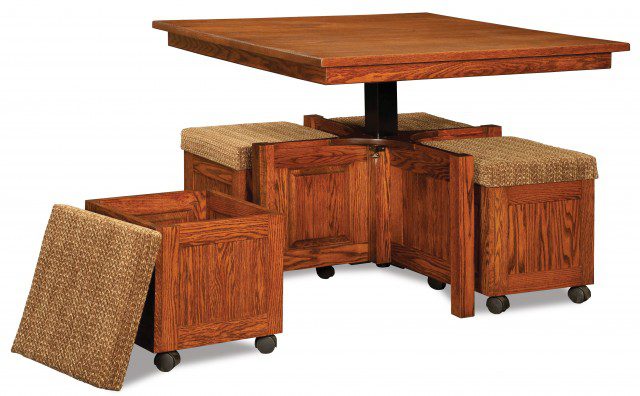 Five-Piece Square Table Bench Set