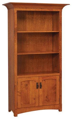 Mission Bookcase 77″ w/Doors