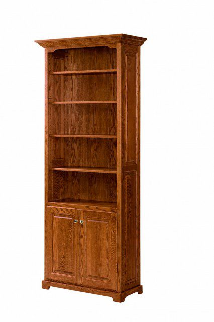 Brooklyn 84″ Raised-Panel Bookcase w/Doors