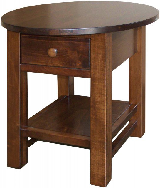 Cabin Creek Oval Top Table w/ 1 Drawer