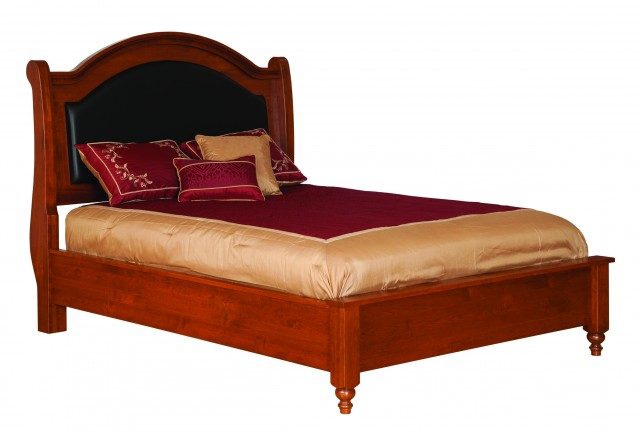 Sleigh Bed With Leather