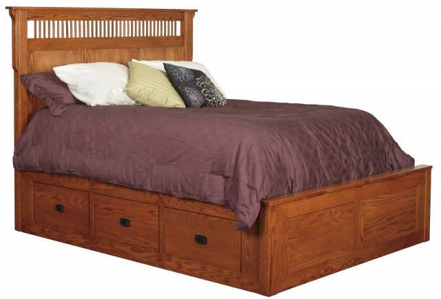 Deluxe Mission 6-Drawer Bed