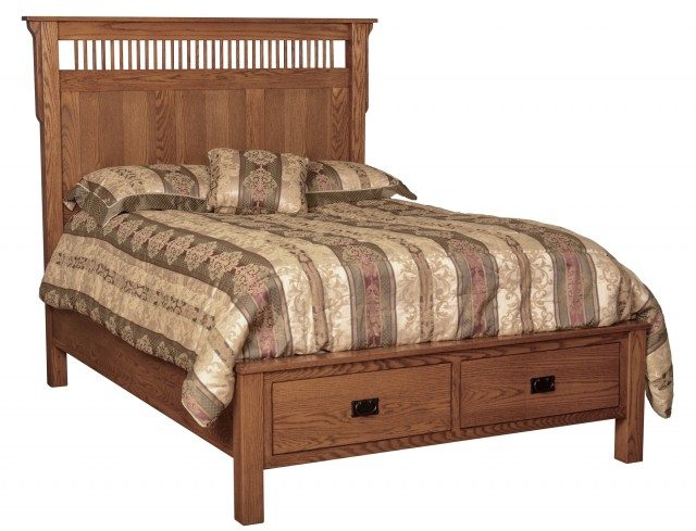 Deluxe Mission 2-Drawer Captain Bed