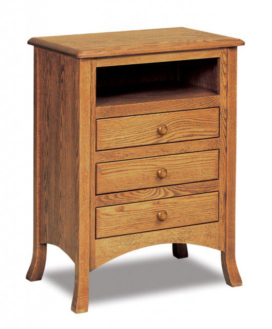 Carlisle 3-Drawer Nightstand With Opening
