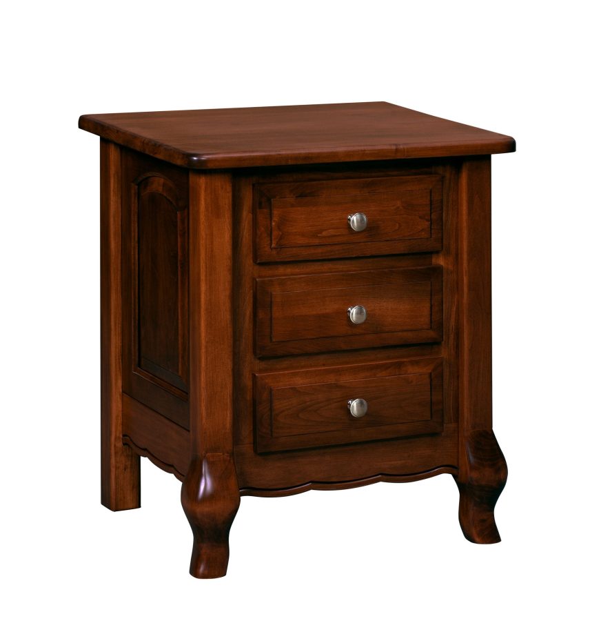 French Country 3-Drawer Nightstand