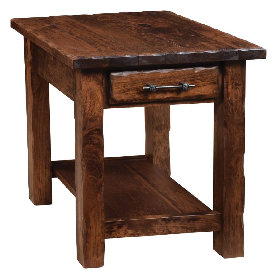 Hand Hewn End Table