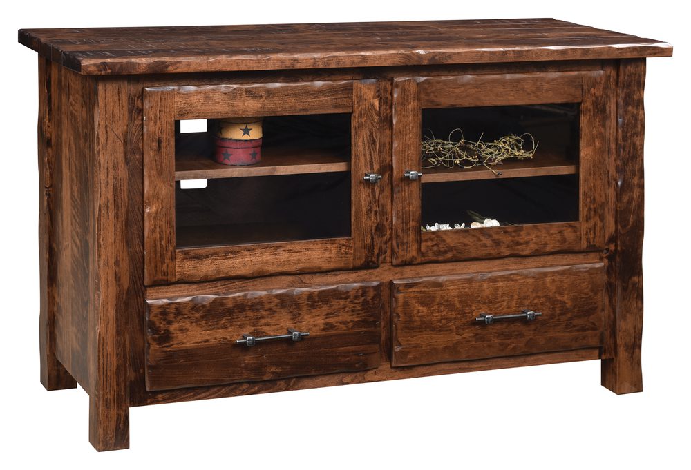 Hand Hewn Flat Wall TV Stand