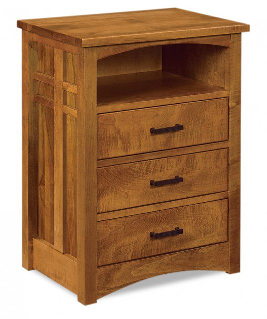 Kascade 3-Drawer Nightstand with Opening