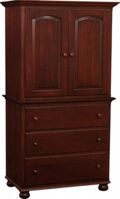 Luellen 3-Drawer Chest-on-Chest Armoire Base and Top