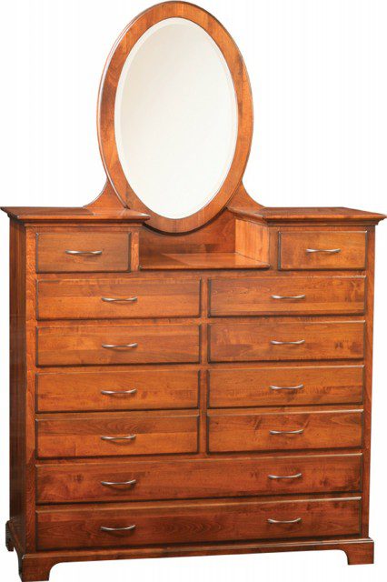 Sonora Studio Dresser with Beveled Oval Mirror