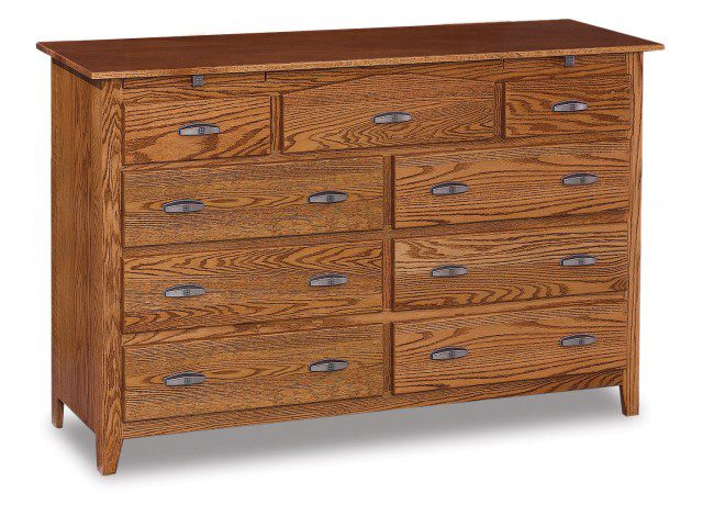 Shaker 9-Drawer Dresser w/ Arch Drawer and 2 Jewelry Drawers