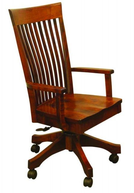 Springfield Desk Chair, Wood Seat