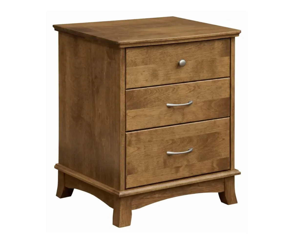 Crescent Nightstand w/3 Drawers