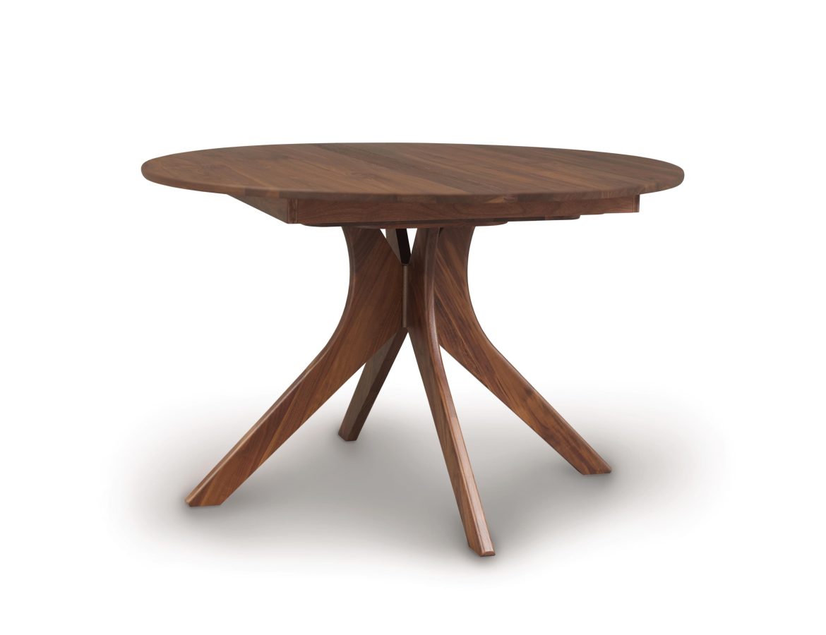 AUDREY Round Extension Table in WALNUT