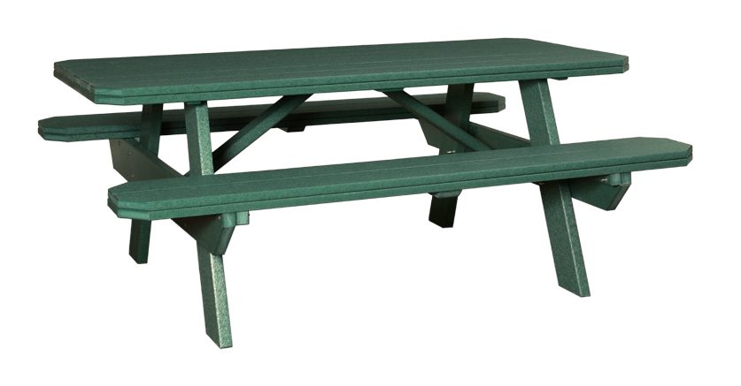 Picnic Table w/Benches Attached-Poly