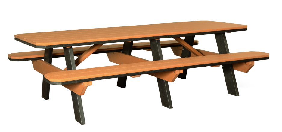 96″ Picnic Table w/Benches Attached