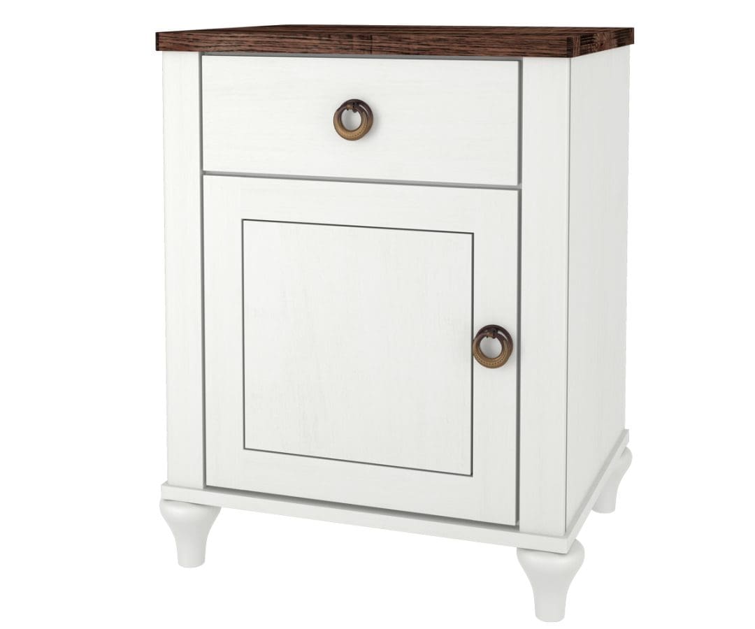 Alcan 1-Drawer, 1-Door Nightstand