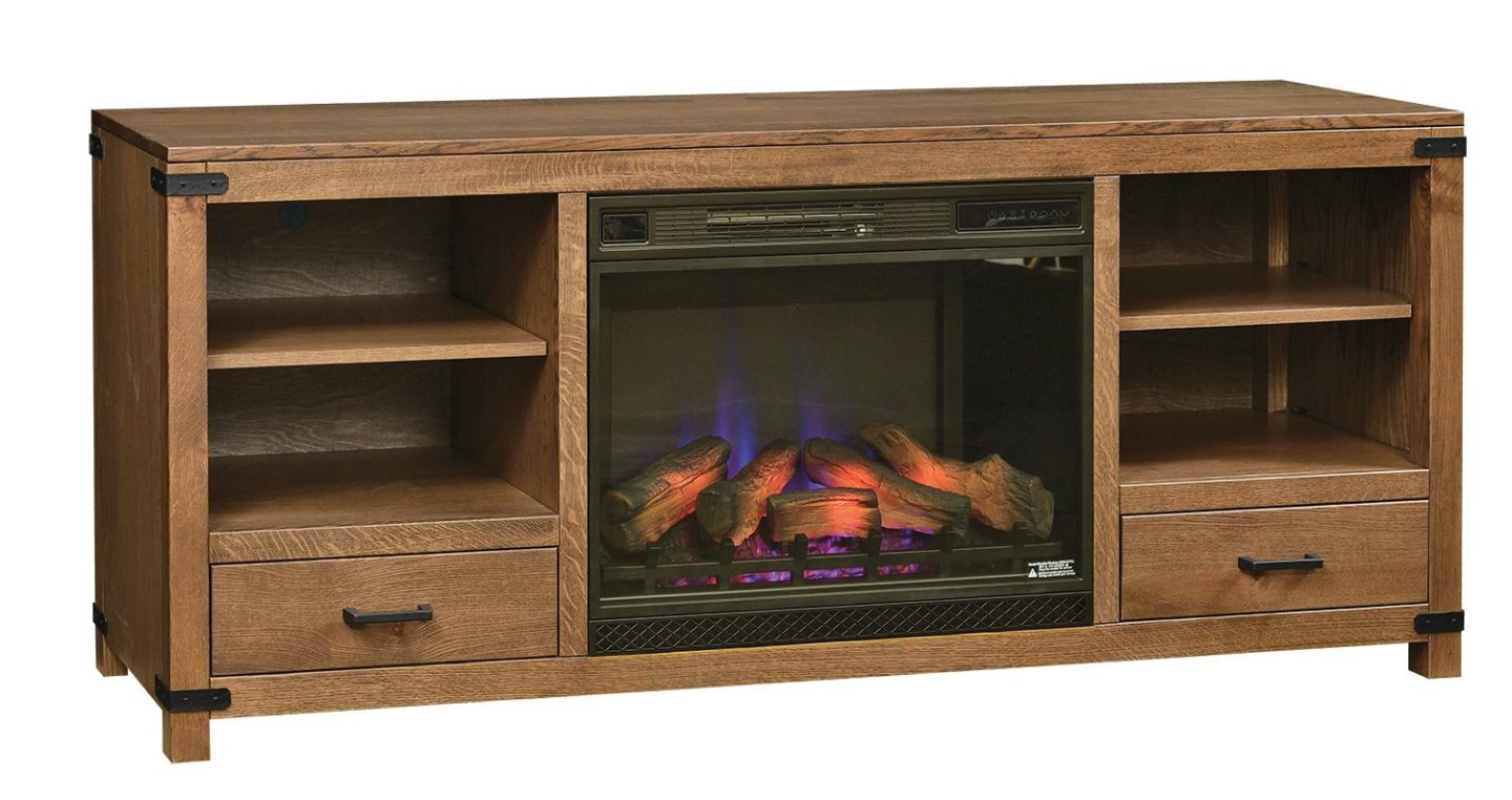 Brush Creek Tv Stand w/ Doors or Fireplace Opening
