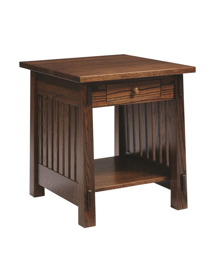 Country Mission End Table w/Optional Drawer