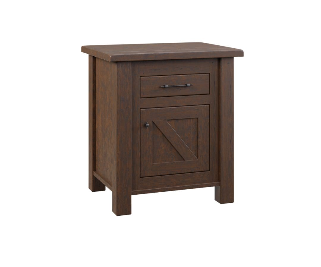 Early American 1-Drawer/1-Door Nightstand