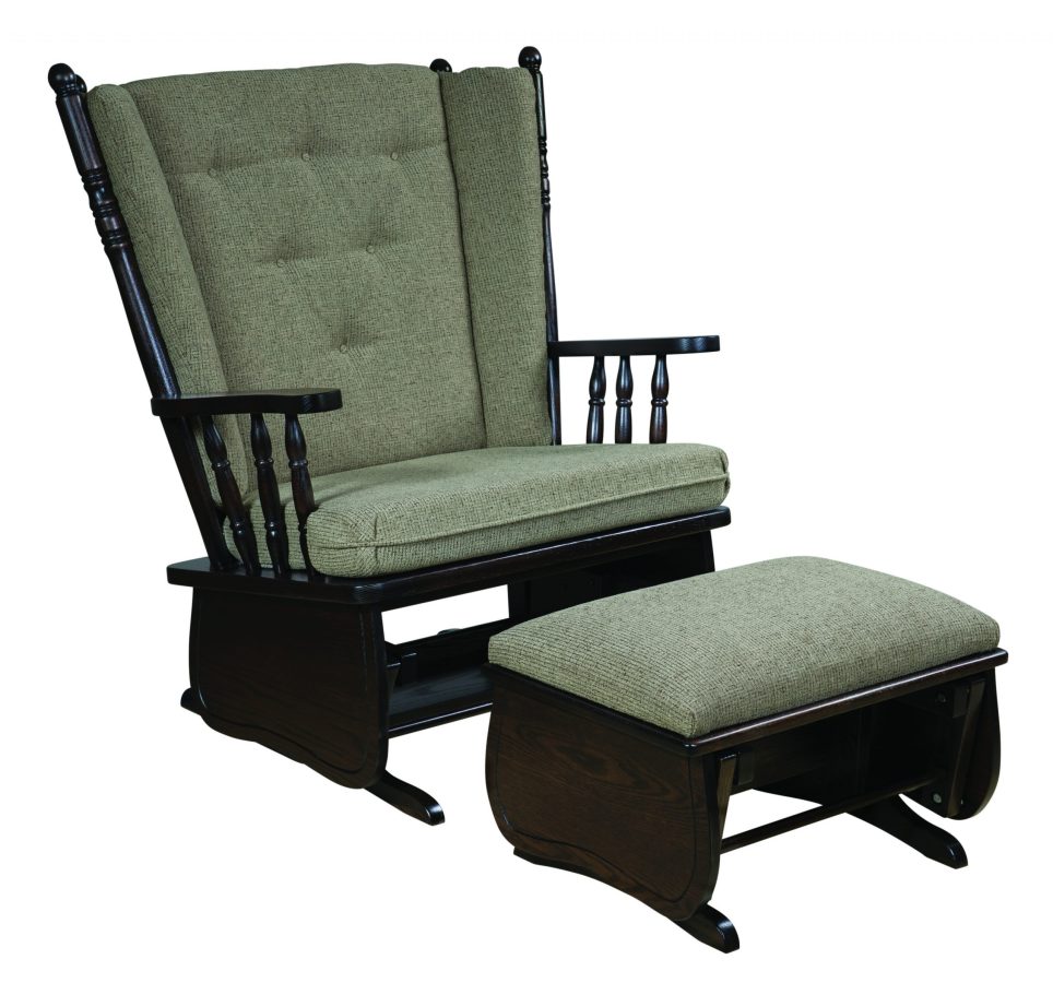 4-Post High Back Chair & Half Glider