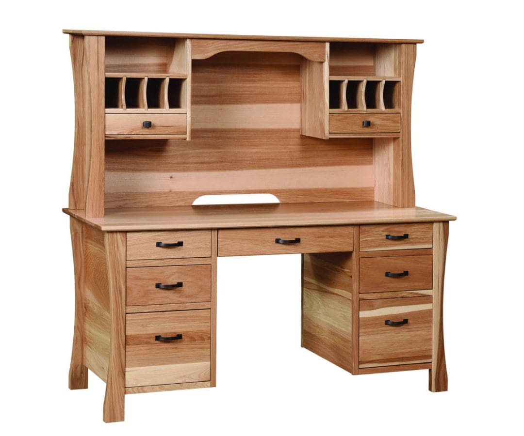Kapernaum Double Pedestal Desk w/ Hutch