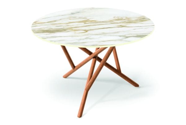 Baton Round Sintered Stone Top Table