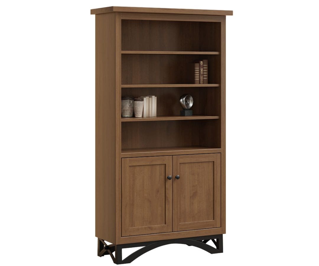 Weston 72″ Bookcase W/ Doors