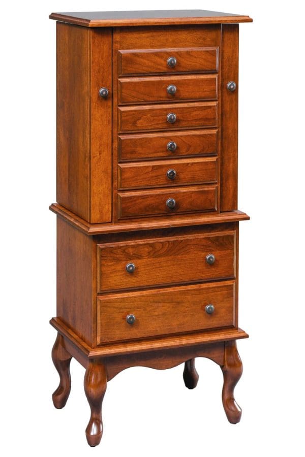 Split Queen Anne Jewelry Armoire