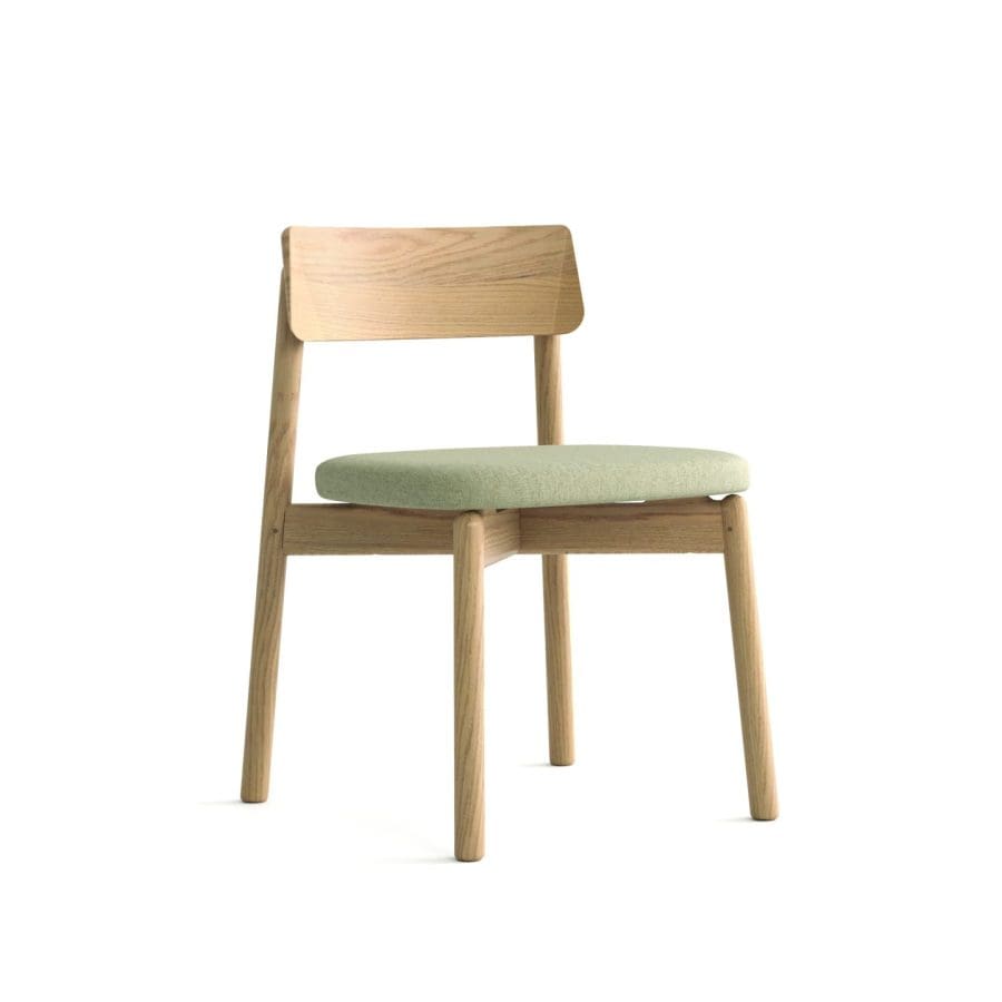 Baton Chair Oak Upholstered Seat